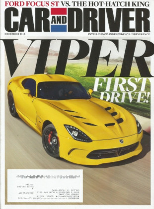 CAR & DRIVER 2012 DEC - NEW VIPER GTS & ASTON VANQUISH, ELECTRIC STEERING
